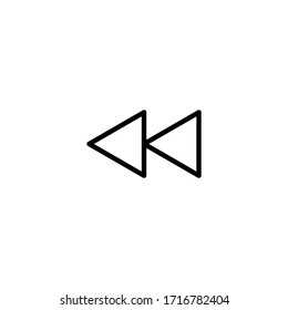 Rewind icon - vector symbol logo