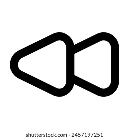 Icono de rebobinado para Web, App, infografía, etc