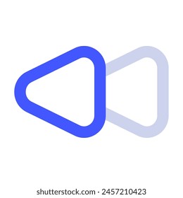 Rewind icon for web, app, infographic, etc