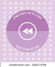 Rewind Icon for Web, Applications, Software & Graphic Designs.