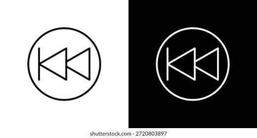 Iconos de rebobinado Iconos de Vector de Diseño gráfico. icono Eps10.