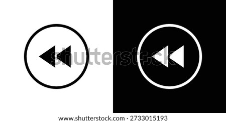 Rewind icons symbol for web and mobile filled vector isolated