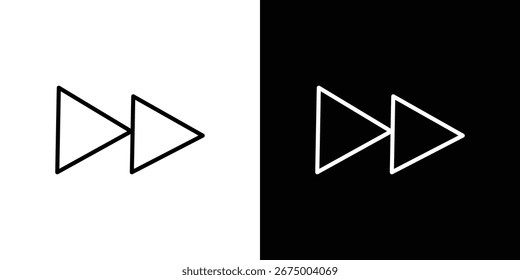 Symbole zurückspulen, Vektorsymbol mit dem besten Strich EPS