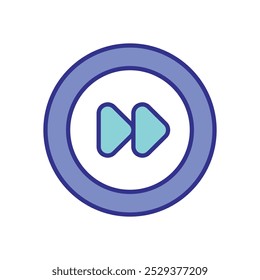 Rewind icons vector stock illustration.