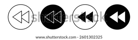 Rewind icons vectors graphics collection