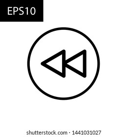 Rewind Icon.Vector illustration. Web , mobile app. EPS10