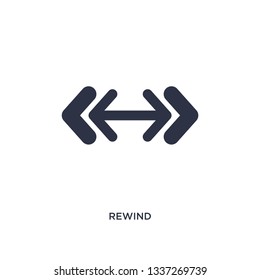rewind isolated icon. Simple element illustration from arrows 2 concept. rewind editable logo symbol design on white background. Can be use for web and mobile.