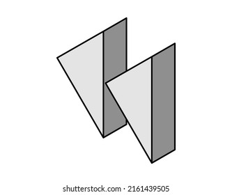 Rewind isometric design icon. Vector web illustration. 3d colorful concept