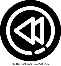 Rewind Line vector Icon Design