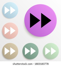 rewind mark badge color set. Simple glyph, flat vector of web icons for ui and ux, website or mobile application
