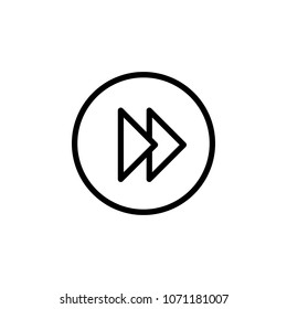 rewind mark in a circle icon. Element of minimalistic icons for mobile concept and web apps. Thin line icon for website design and development, app development