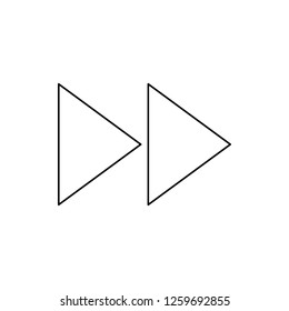 rewind mark icon. Element of web for mobile concept and web apps icon. Thin line icon for website design and development, app development