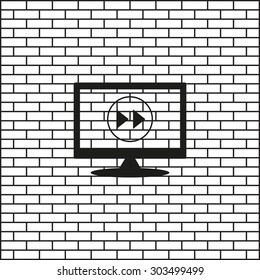 rewind. Modern design flat style icon