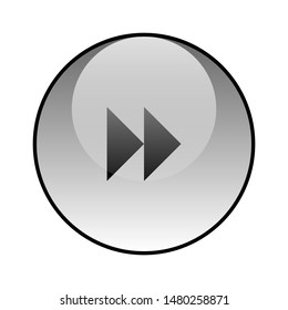 Rewind next glass icon vector design