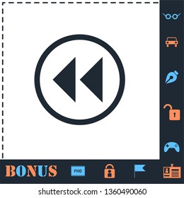 Rewind. Perfect icon with bonus simple icons
