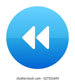 rewind, rewinding, slow Blue Vector Icon