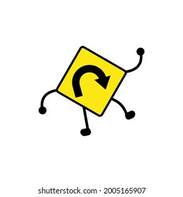 Rewind sign character vector design