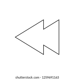 rewind sign icon. Element of web for mobile concept and web apps icon. Thin line icon for website design and development, app development