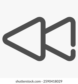 rewind, simple music player button