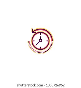 rewind time icon line design. Business icon vector illustration