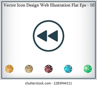 rewind  vector icon