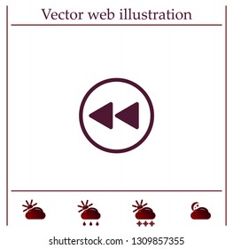 rewind  vector icon