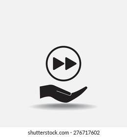 rewind  vector icon