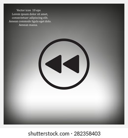 rewind  vector icon