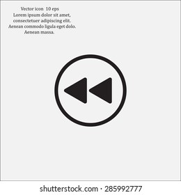 rewind  vector icon