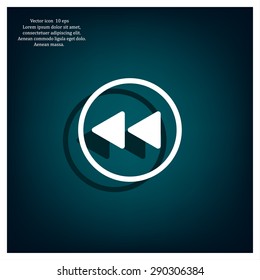 rewind  vector icon