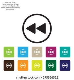 rewind  vector icon