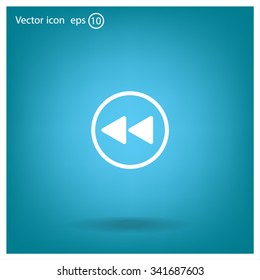 rewind  vector icon