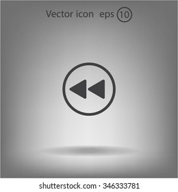 rewind  vector icon