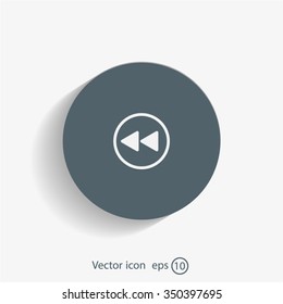 rewind  vector icon