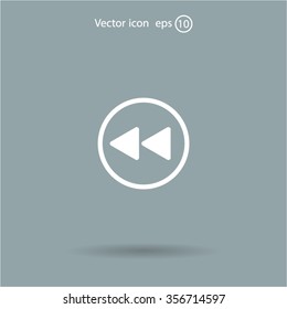 rewind  vector icon