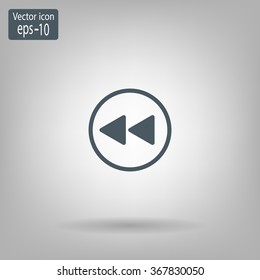 rewind  vector icon