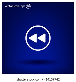 rewind  vector icon