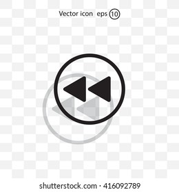 rewind  vector icon