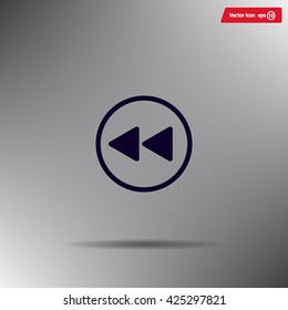 rewind  vector icon