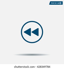 rewind  vector icon