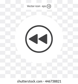 rewind  vector icon