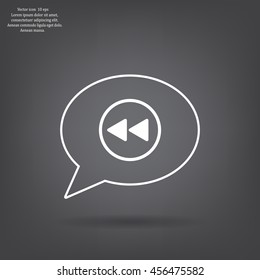 rewind  vector icon