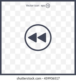 rewind  vector icon