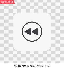 rewind  vector icon
