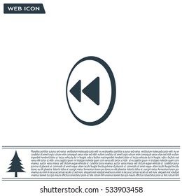 rewind  vector icon