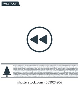 rewind  vector icon