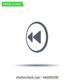 rewind  vector icon