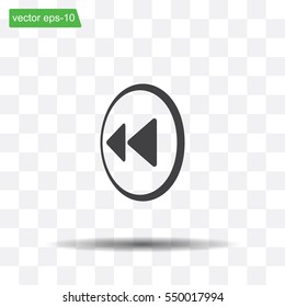 rewind  vector icon