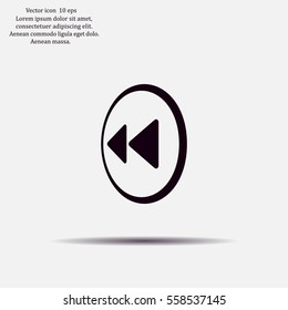 rewind  vector icon