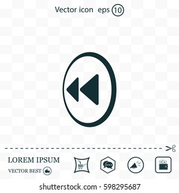 rewind  vector icon